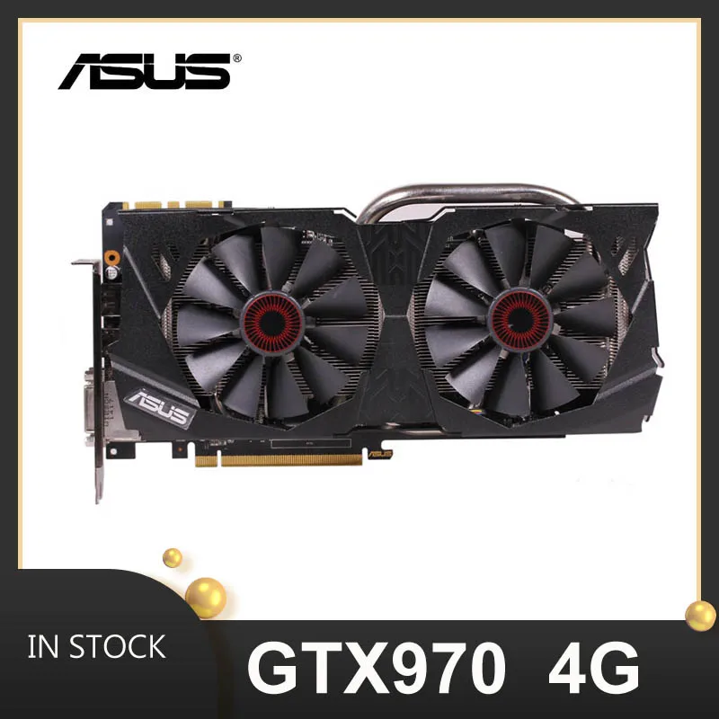 Видеокарта ASUS gtx 970 4 Гб gddr5 nvidia geforce графические пластины для настольных игр не 1050ti