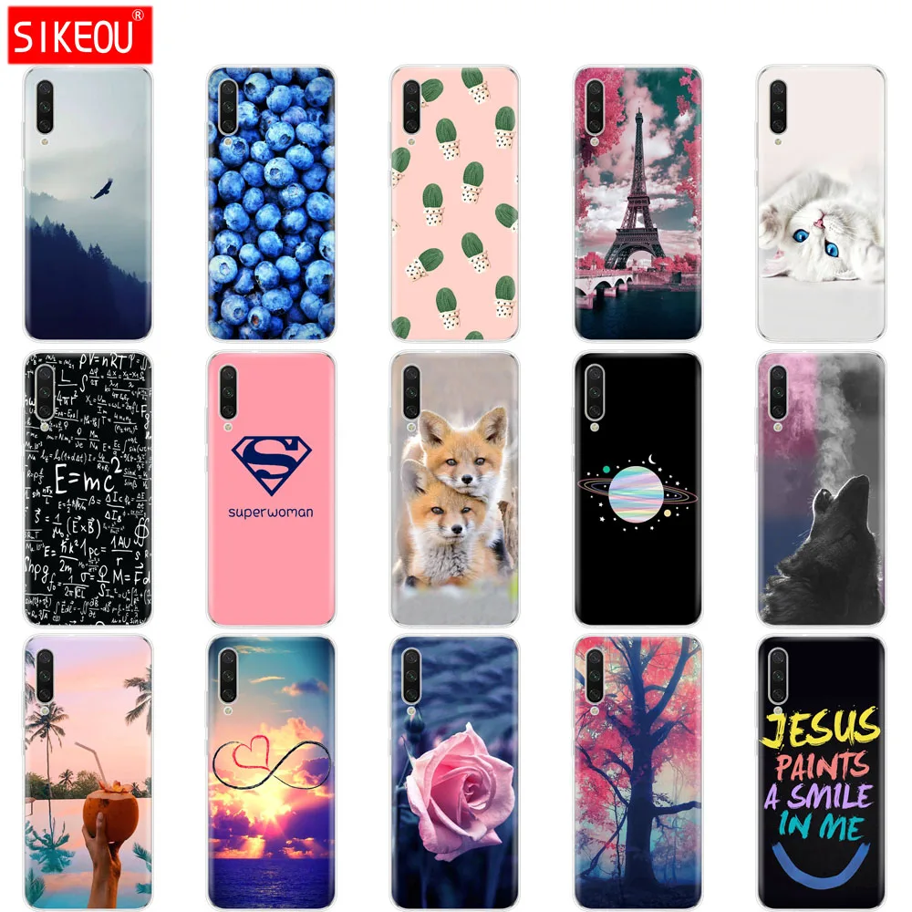 Силиконовый чехол для Xiaomi MI A3 мягкая задняя крышка из ТПУ Xiomi бампер полная защита
