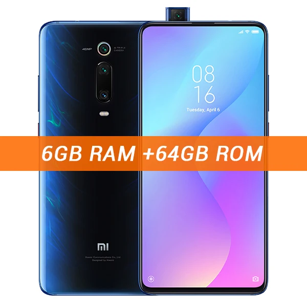Глобальная версия Xiaomi mi 9T(Red mi K20) 6 ГБ ОЗУ 64 Гб ПЗУ/6 ГБ ОЗУ 128 Гб ПЗУ Смартфон Snapdragon 730 Восьмиядерный 48 МП камера NFC - Цвет: 6GB 64GB Blue