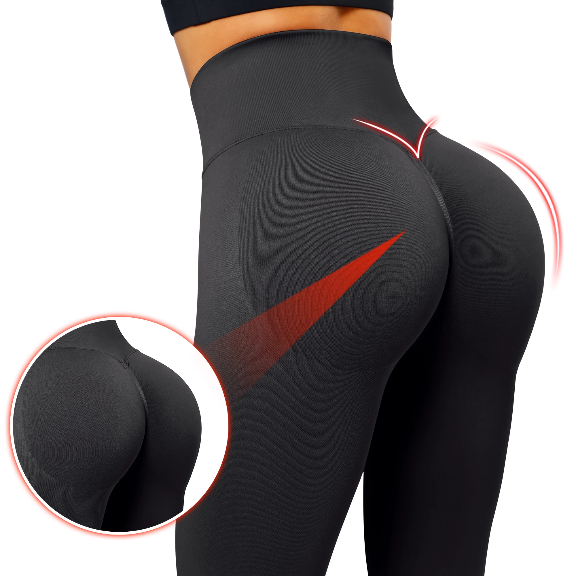 RUUHEE Seamless Leggings Solid Scrunch Butt Lifting Booty Yoga Pants High  Waisted Sportwear Push Up Women Leggings For Fitness