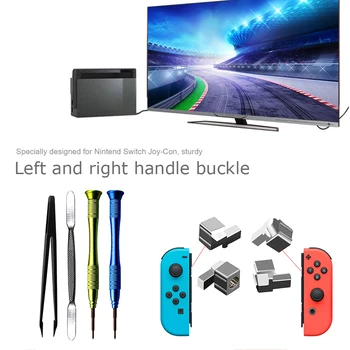 

Dustproof Buckle Metal Slider Repairing Tool Kit Portable Carrying Decor for Joy Con Controller Replacement Parts