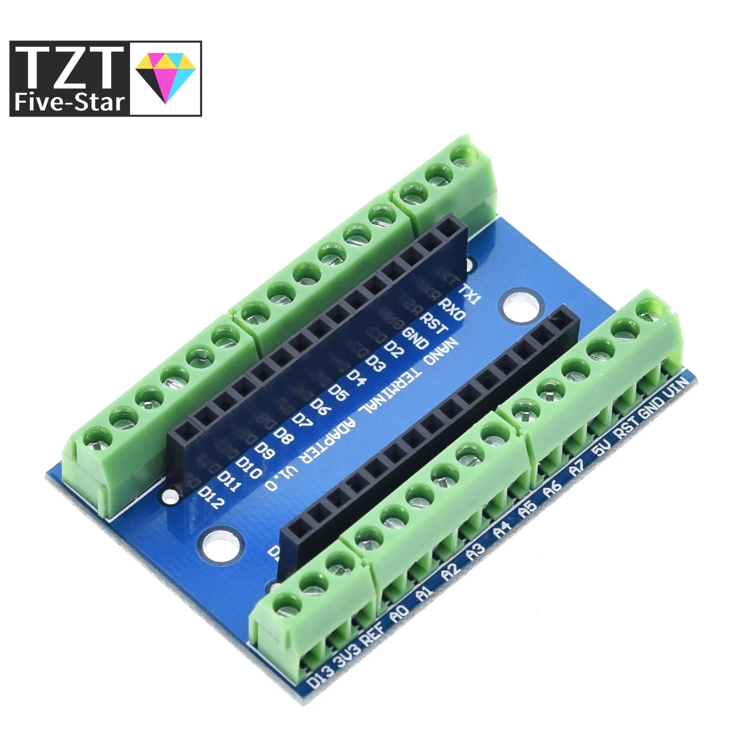 1/3PCS NANO V 3,0 Controller Terminal Adapter Expansion Board NANO IO Schild Einfache Erweiterung Platte Für Arduino AVR ATMEGA328P – Detail 10