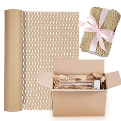 5M Paper Packaging For Flowers Kraft Honeycomb Cushioning Paper Gift Packing Roll  Wedding Birthday Party Packaging Craft Paper