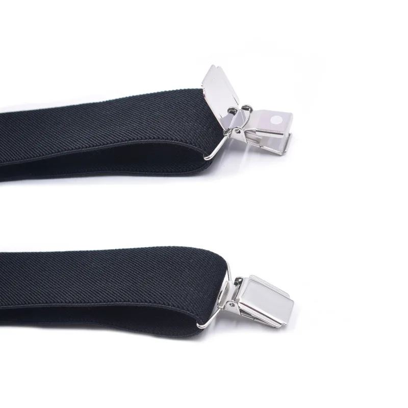 Для мужчин и женщин, 4 зажима, рубашка для отдыха, 3,5 см, брюки для брюк, с зажимом, Y-Back, подтяжки из искусственной кожи, эластичный сплав, металлическая головка, регулируемые подтяжки