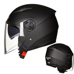 Мотоциклетный шлем с открытым лицом Capacete мотоциклетный шлем cicleta Cascos Para мото гоночный мотоциклетный винтажный шлем C28 - Цвет: Matte black-1