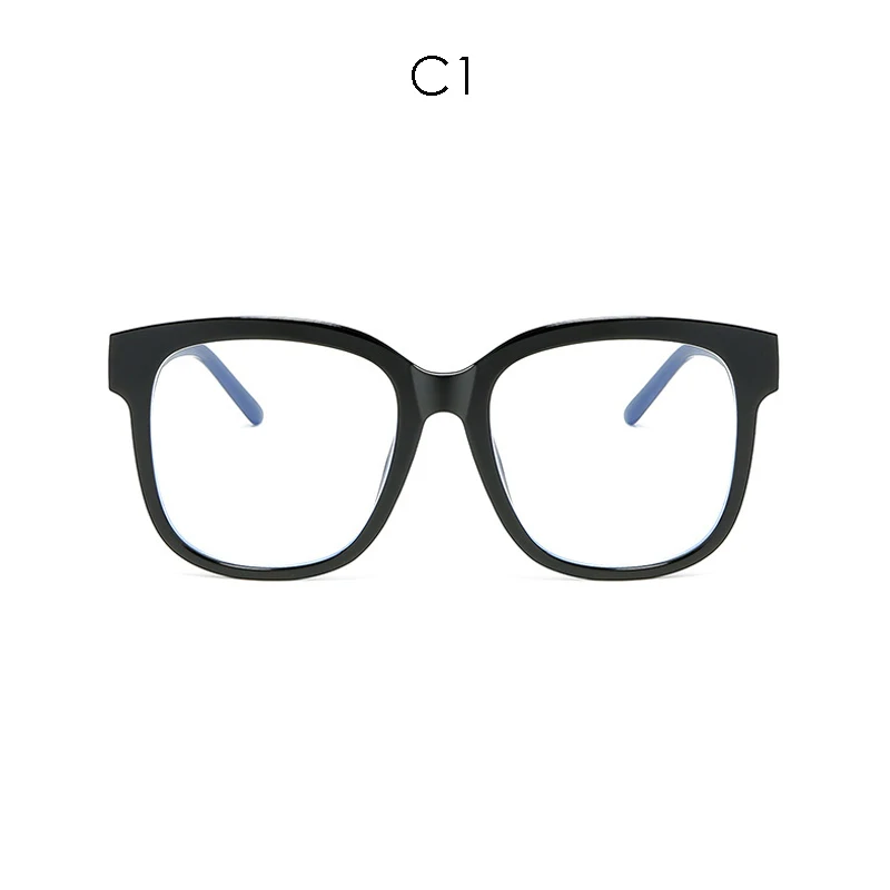 iboode Oversized Anti Blue Ray Glasses Retro Women Men Computer Protection Optical Spectacle Transparent Myopia Eyeglasses Frame