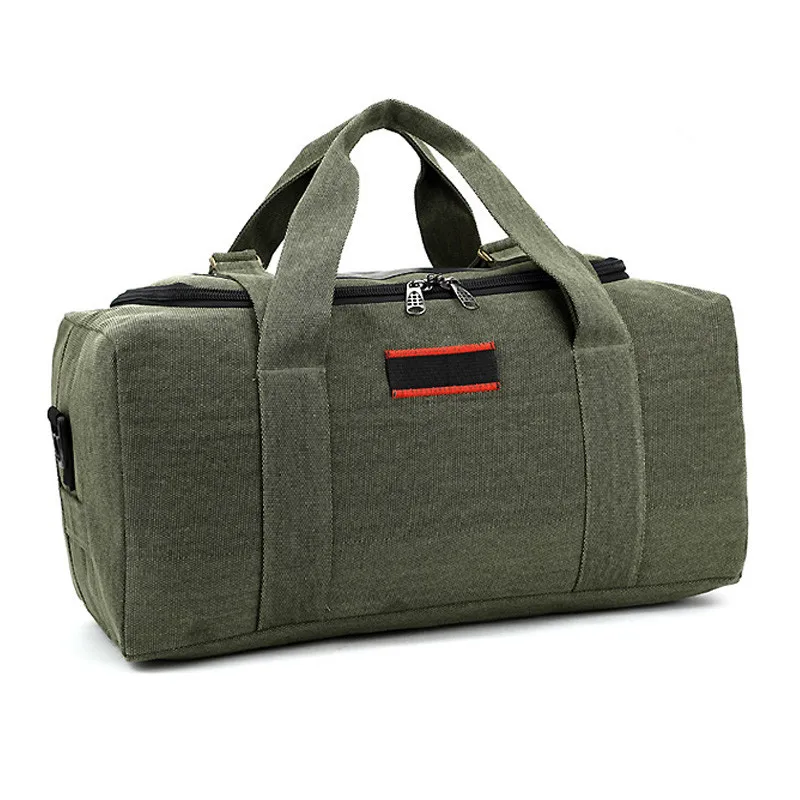 army green big Холщовая дорожная сумка, сумка для выходных, большая спортивная сумка, вместительная сумка для сна, женские дорожные сумки, maletas y bolsas de viaje - Цвет: army green big