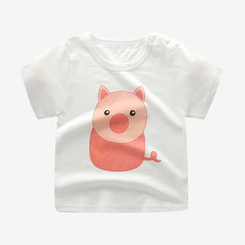 Unini-yun/новая летняя футболка для маленьких девочек, детская одежда футболка с короткими рукавами и рисунком футболки для маленьких девочек, одежда для маленьких девочек - Цвет: Фиолетовый