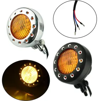 

Motorcycle 4.5" Bezel Vintage Headlight Head lamp Solid Aluminum Light For Classic Bike Old School Cafe Racer Harley Triumph