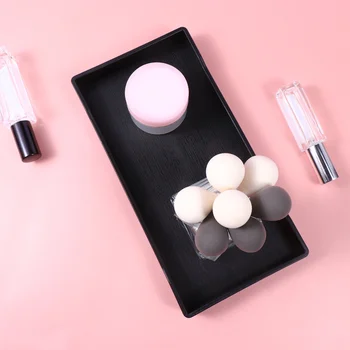 

2PCS Plastic Towel Tray Rectangle Towel Dish Toiletries Tray Multi-Purpose Storage Plate for Hotel Bathroom (Black, White)