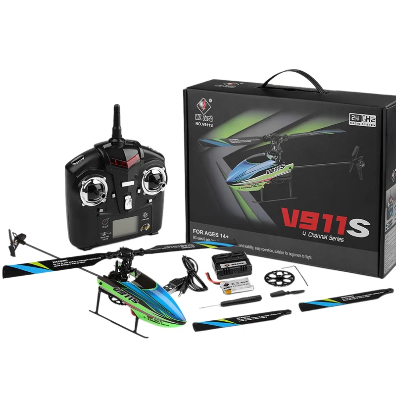 WLTOYS V911S 2,4G 4CH 6-Aixs Gyro пульт дистанционного управления RC вертолет один пропеллер пульт дистанционного управления детский подарок игрушки RTF обновление V91