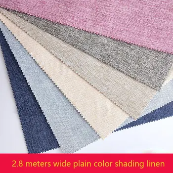 

2.8 meters wide cotton and linen pillow sofa fabric fine linen brushed blackout curtain fabric imitation linen fabric