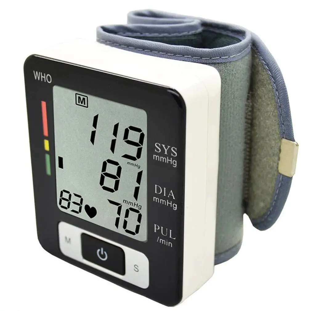 

NEW Digital Wrist Blood Pressure Monitor Pulse Meter Heart Rate Monitor Tonometer Mini Sphygmomanometer LCD Display Pulsometer