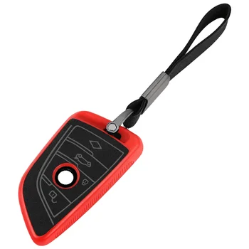 

Suede 3 or 4 Buttons Remote Car Key Cover Case For BMW 2020 NEW 325Li Blade series 1 3 5 740 series Car Styling Protect shell