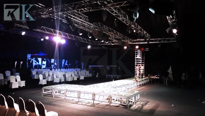 6m x 6m RK Adjustable Height 0.4m~0.5m~0.6m Aluminum Stage, Modular Stage Platform, Portable Aluminum Stage