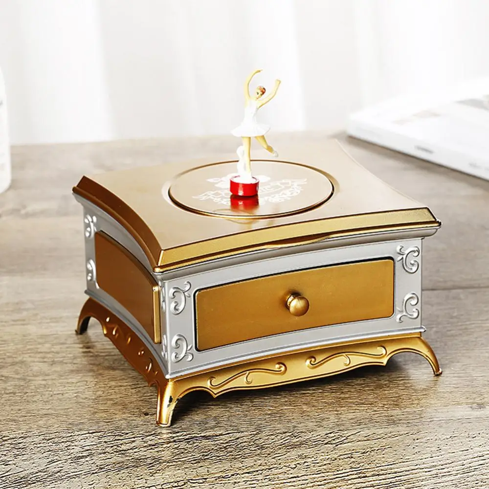 Makeup Mirror Drawer Dancing Ballerina Girl Music Box Kids Musical Toy Gift 60%
