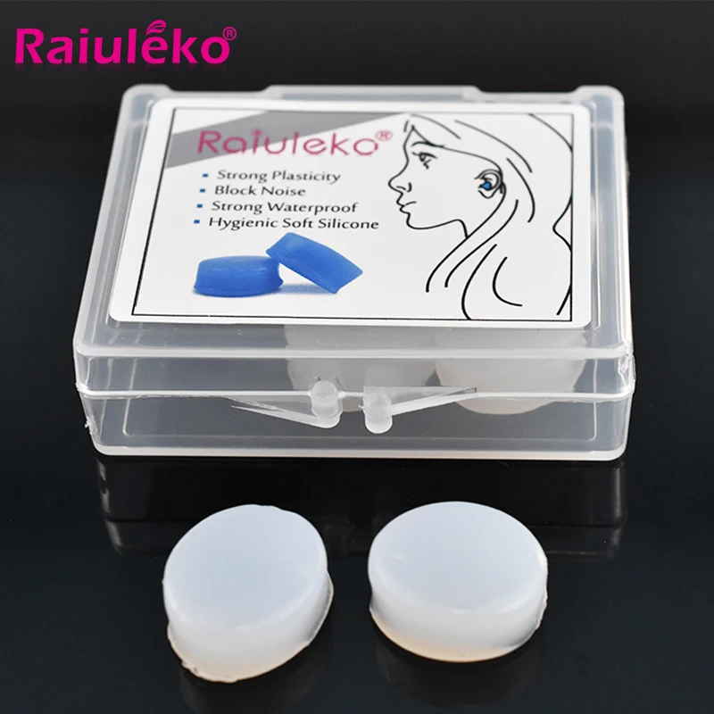 

6PCS/box New Waterproof Silicone Soft Water Sports Earplugs Showering Protective Ear Plugs Work Anti-Noise Deformable Earmuffs