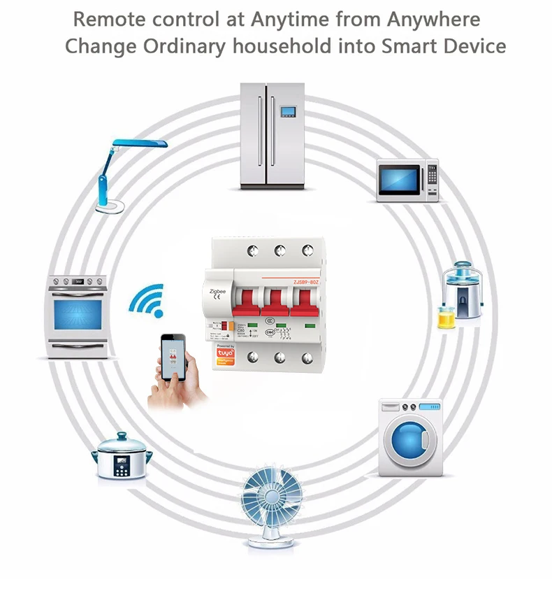 Zigbee 3p Disjuntor 16a125a Inteligente Mcb Tuya Smart App Controle de Voz Via Alice Alexa Google Home - Image 4
