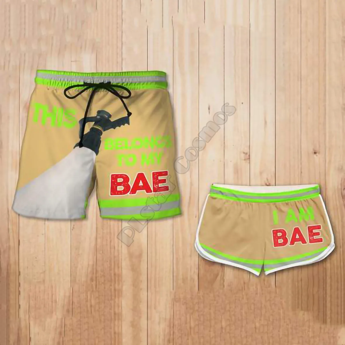 Couple Matching This Firehose Belongs to Bae Shorts 3d Shorts women for men Elastic Waist Shorts Summer Couple Beach Shorts