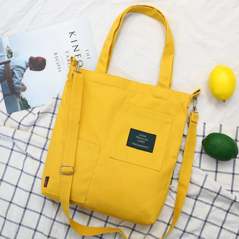 

Fashionable Korean Canvas Bag Removable Shoulder Strap Multifunctional Canvas Bag Shoulder Bag
