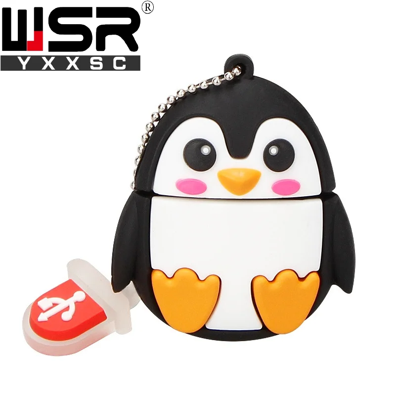 Usb 2,0 флеш-накопитель 8 ГБ, usb флеш-накопитель с милой лисой, совой, пингвином, 16 ГБ, 32 ГБ, реальная емкость, 64 ГБ, высокоскоростная водонепроницаемая карта памяти 128 ГБ - Цвет: 3