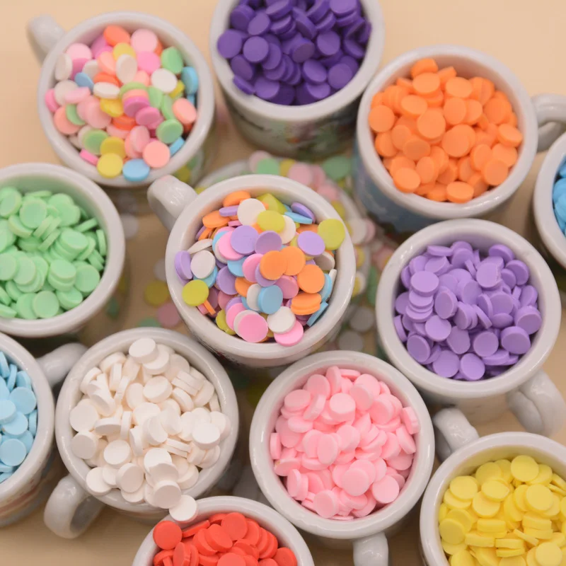 10g Round shape Sprinkle for Slime Crystal mud Shaker Card filling Fake Cake Dessert Food Particles | Дом и сад