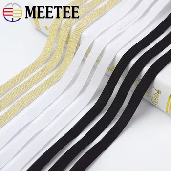 

5/10Meter 5cm/9cm Gold Silver Glitter Transparent Elastic Band Webbing DIY Pants Belt Rubber Bands Sewing Accessories BD305