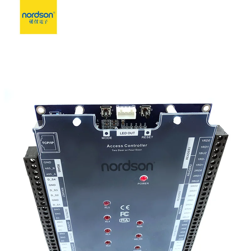 Nordson Original New Design Smart Network Wiegand TCP/IP Access Control Board Two/Four Doors Access Controller 8 Extension Port