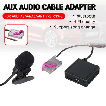 

for Audi A3 A4 A6 A8 TT R8 RNS-E bluetooth Aux Receiver Cable with USB,microphone Hands-free Aux Adapter for 32 pin Head Unit