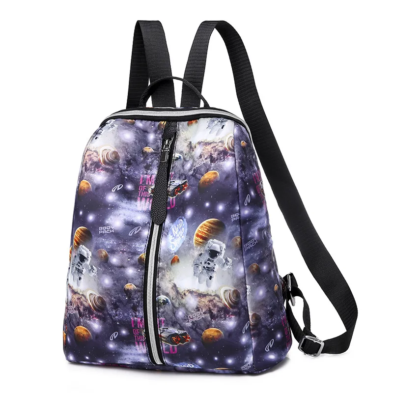 

2019 New Backpack Men And Women Korean-style Multi-Purpose Oxford Cloth Star Cool Printed Backpack