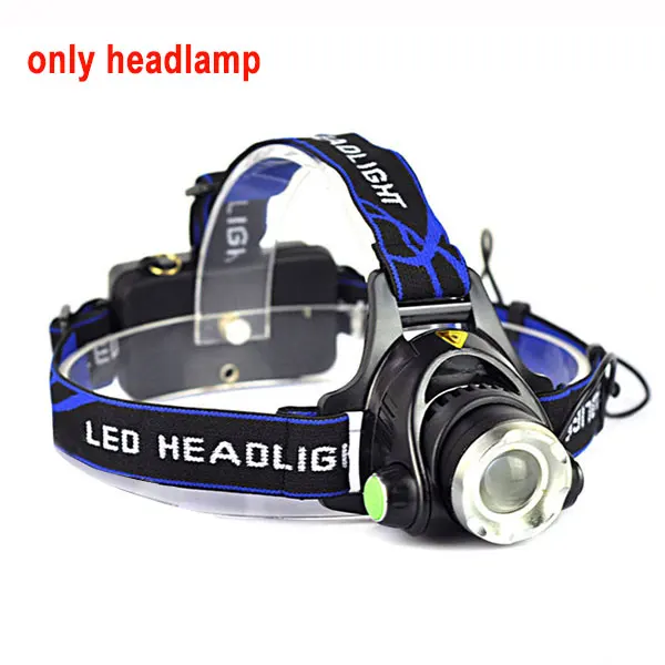 only headlamp TMWT супер яркий CREE XML T6 светодиодные фары УФ и нормальной луча Масштабируемые 18650 фара usb - Испускаемый цвет: only headlamp