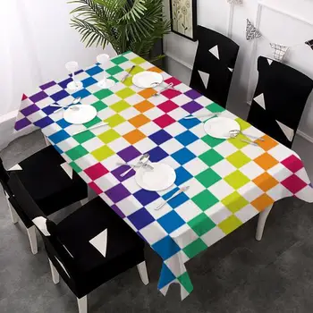 

Table Cloth PVC Geometric Rectangular Table Mat 140*140CM Waterpoof Linen Table Cloth Dining Tropical Plants Print Table