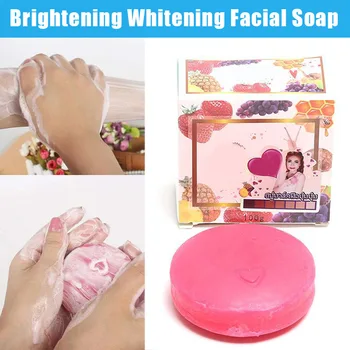 

Instant Miracle Whitening Soap Handmade Instant Miracle Soap Reduce Dark Spots Pink 1/2pcs SSwell