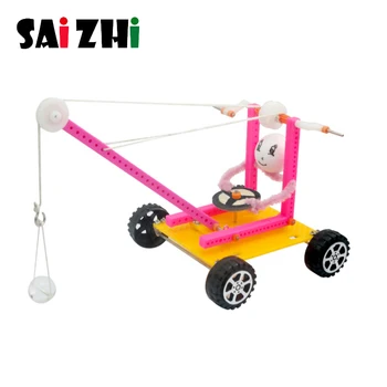 

Saizhi Experiment Model Educational Toy DIY Hand Crane Science Learning Gift Hands-on Students Teaching Aids Kids Lift Model Kit