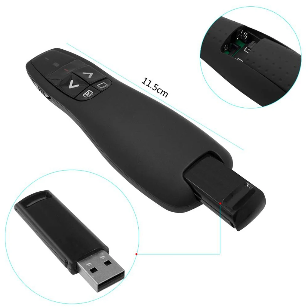 2,4 ГГц USB R400 беспроводной ведущий Leser указатель PPT пульт дистанционного управления Powerpoin презентация для учителя перезаряжаемый