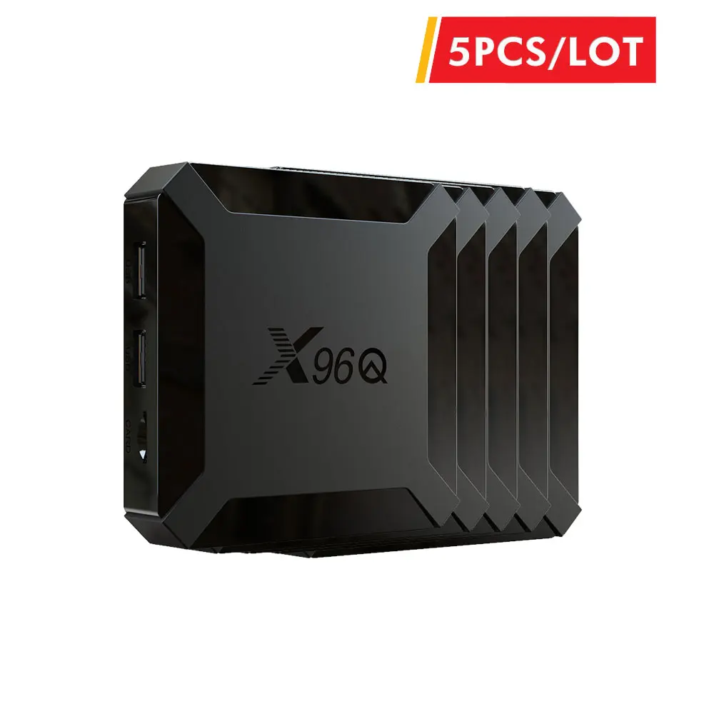 5 шт. X96q Smart tv box Allwinner H313 четырехъядерный телеприставка 1G 8G 2G 16G 4k 3d Медиаплеер Android