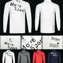 Мужская спортивная одежда для гольфа с длинными рукавами; футболка; 4 цвета;