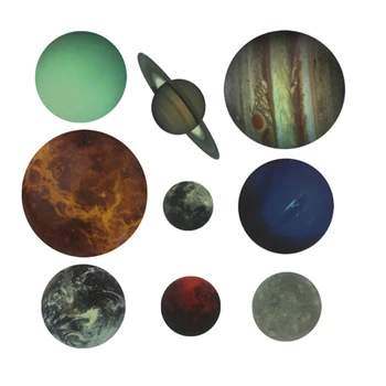

9Pcs/Set Planet Solar System Fluorescent Wall Stick the Universe Planet For Room
