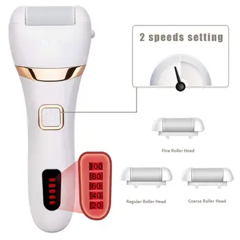 

Rechargeable Foot File Hard Skin Remover Pedicure Tools Feet Electronic Callus Shaver Waterproof Pedicure kit Cracked Heels