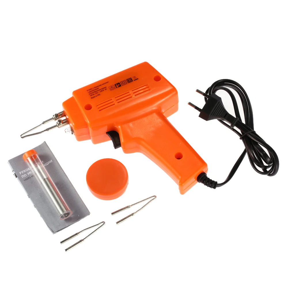 New DIY 220-240V 100W Electric Soldering Iron Kit Lighting Solder Gun Set Welding tools Rapid Heating with Tip Paste Wire | Инструменты