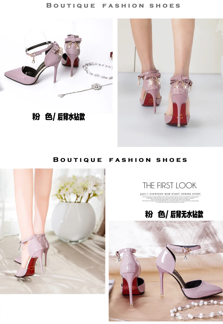 Пикантные тонкие туфли со стразами и бантиком-бабочкой; модные женские туфли на тонком каблуке в Корейском стиле с острым носком; элегантные модельные туфли-лодочки для вечеринок