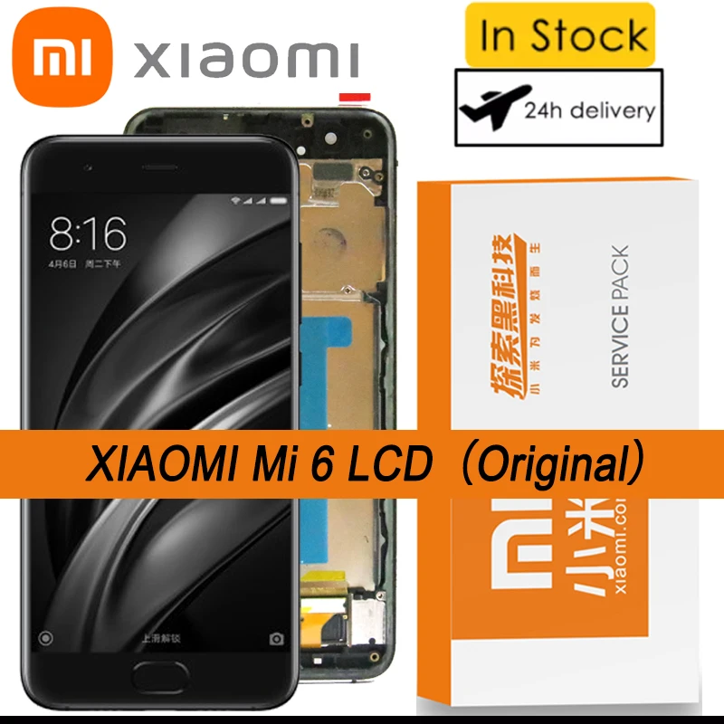 100% Оригинальный 5 15 &quotIPS дисплей с рамкой для Xiaomi Mi6 Mi 6 ЖК-дисплей сенсорным
