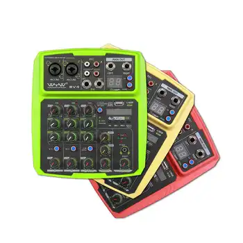 

Mini 2 Channel USB Delay and Repeat Efferts Audio Mixer Console With BT