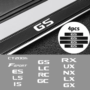 

4pcs Carbon Fiber Car Door Sill Cover Protector Sticker For LEXUS CT200h F sport ES LS IS GC GX RX UX LX LC GC Car Accessories
