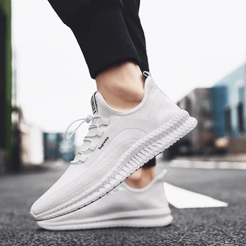 

Hot Sale Shoes Men Breathable Mens Shoes Casual Lace-up High Quality Men Shoes Sneakers Comfortable Lightweight Black Summer