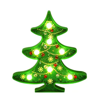 

DIY Diamond Painting Led Light Christmas Tree Snowman Nightlight Drilling Painting Decorative Light new 2021