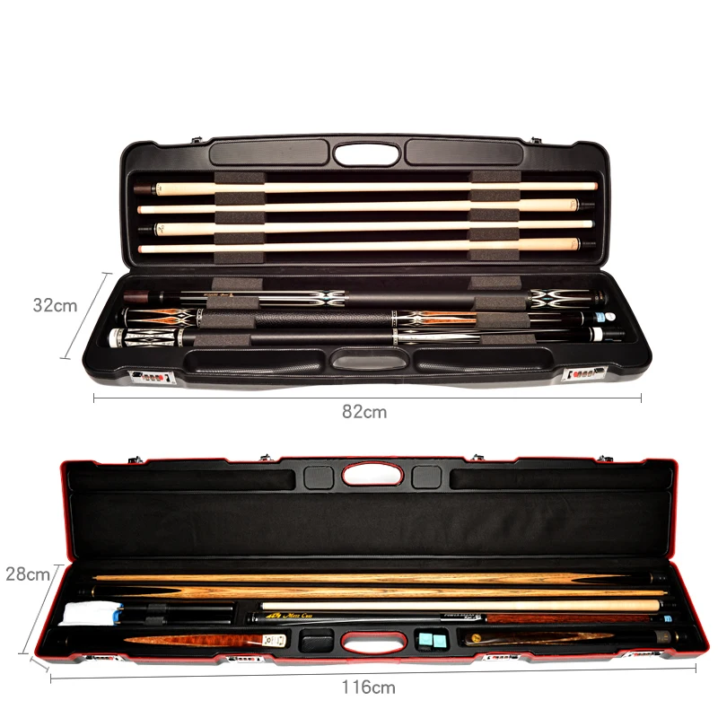  High Quality 1/2 Pool Cue Case Box 3/4 One Piece Snooker Box ABS Material Portable Password High Ca
