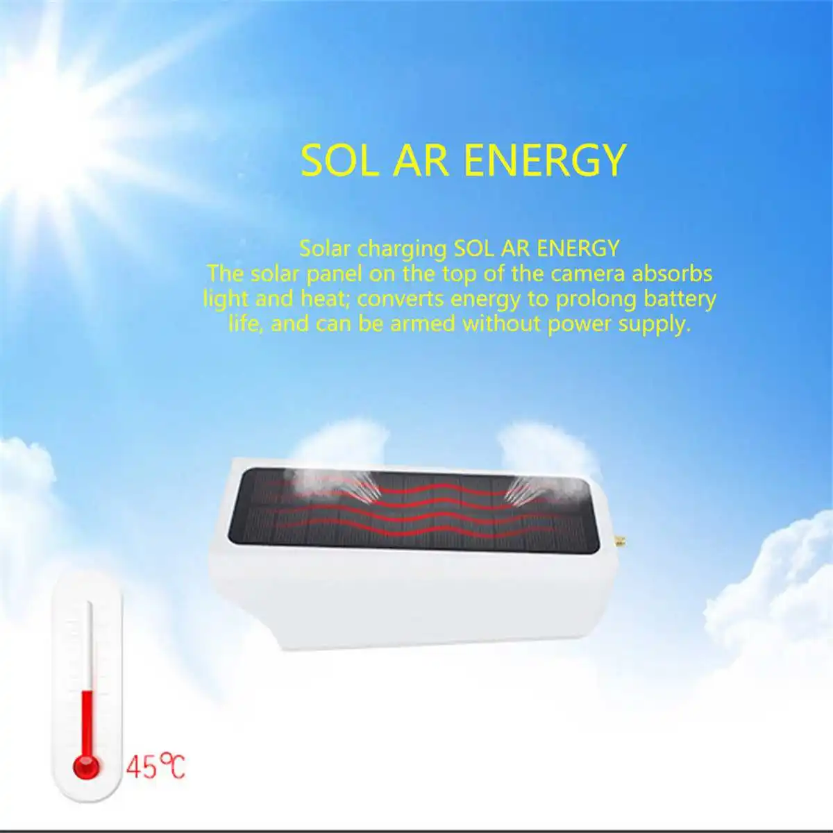  Solar WiFi IP Camera 1080P HD Outdoor Charging Battery Wireless Security Camera PIR Motion Detectio