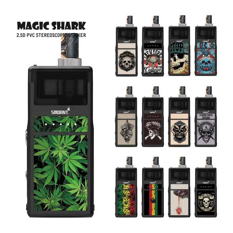 Magic Shark модный ПВХ стерео 2.5D лист Игра престолов Cool Skull Vape наклейка для Pasito