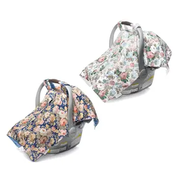 

Baby Nursing Cover Cotton Sun Shade Cloth Breathable Baby Car Canopy Infant Car Seat Canopy for Newborn Boy Girl Pushchair
